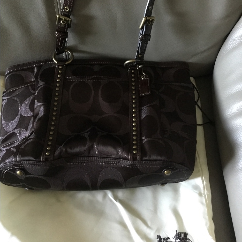 Coach Brown cloth CC’s great purse